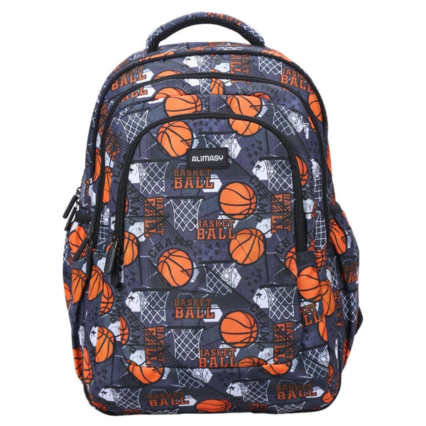 Alimasy Large School Backpack - Basketball design - Best Backpacks NZ