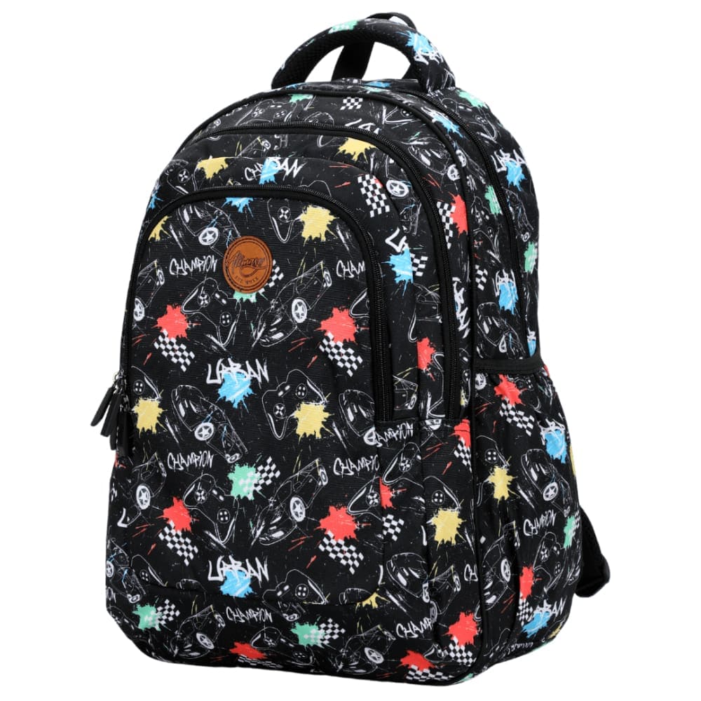 Large black school bag best sale