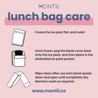 Montii Insulated Lunchbag Care instructions - Montii NZ