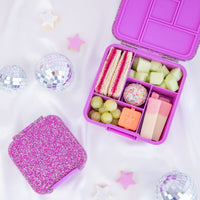 Montii Bento Two Snack Box - Magenta Glitter - Montii Bento NZ