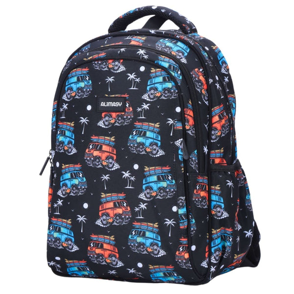 Alimasy Midsize School Backpack - Surf Kombi design - Alimasy Backpacks NZ