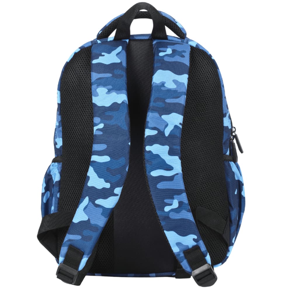 Blue camo bookbag hotsell