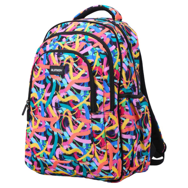 Alimasy Large Kids Backpack - Paint Swirls - Alimasy School Bags NZ