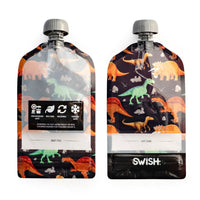 Swish Eco Friendly Food Pouches - Dinosaurs - Swish Reusable Food Pouches NZ