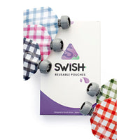 Swish Eco Friendly Food Pouches - Mixed Checked Range - Swish Reusable Pouches NZ