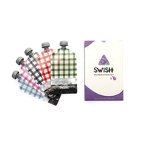 Swish Eco Friendly Food Pouches - Mixed Checked Range - Swish Reusable Pouches NZ